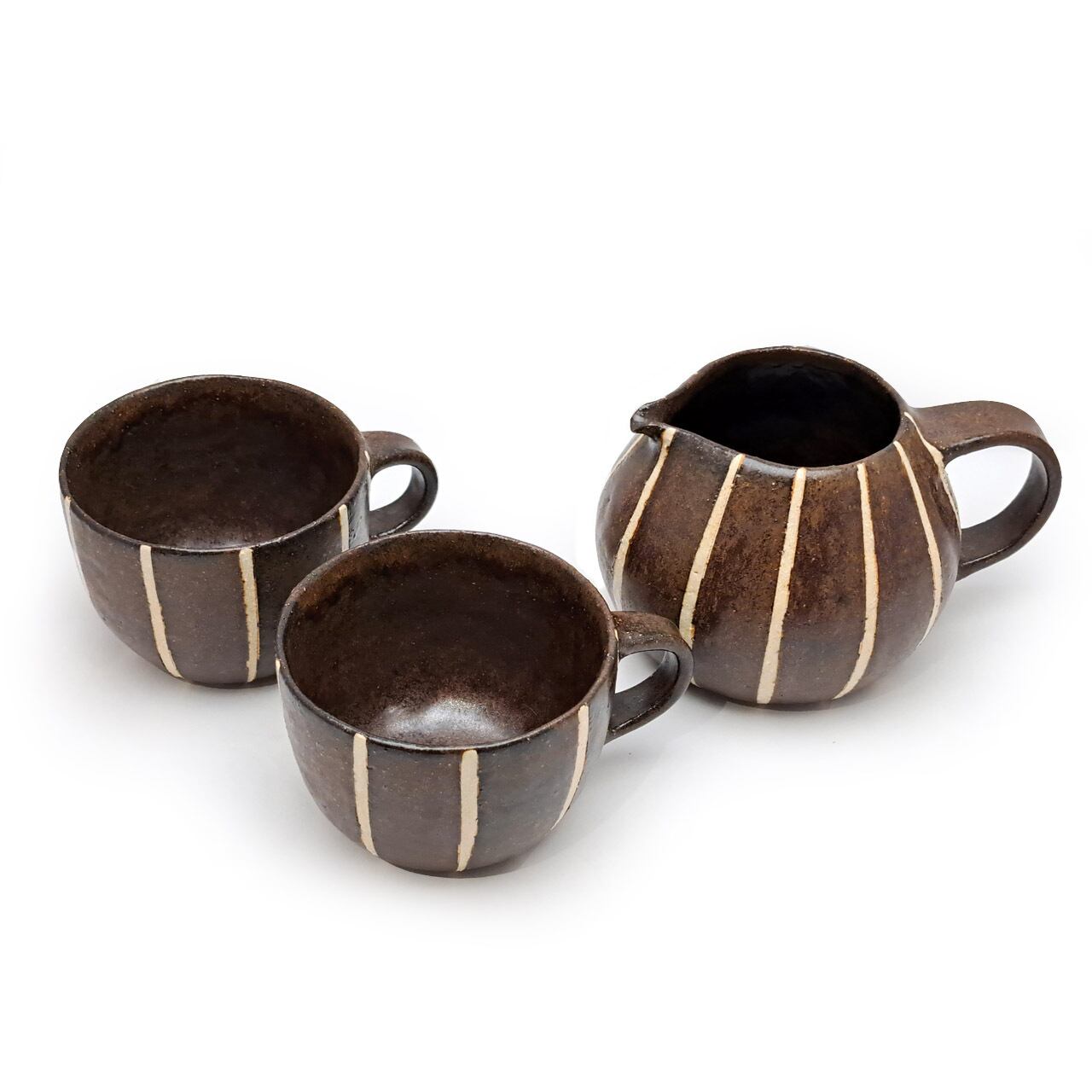 大野素子】マグカップ（茶 縦縞） | gallery&select shop 縁