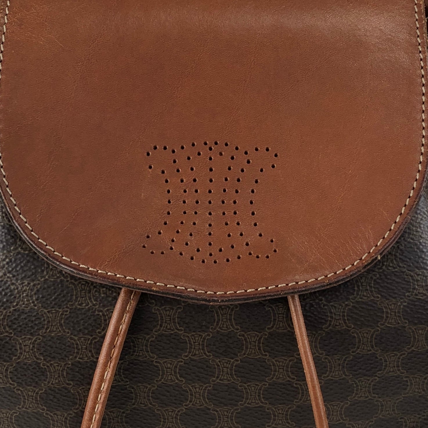 美品✨CELINE セリーヌ マカダム PVCレザー ボストンバッグ トリオンフ CELINE セリーヌ マカダム トリオンフ ブラゾン PVC×レザー 筒形
