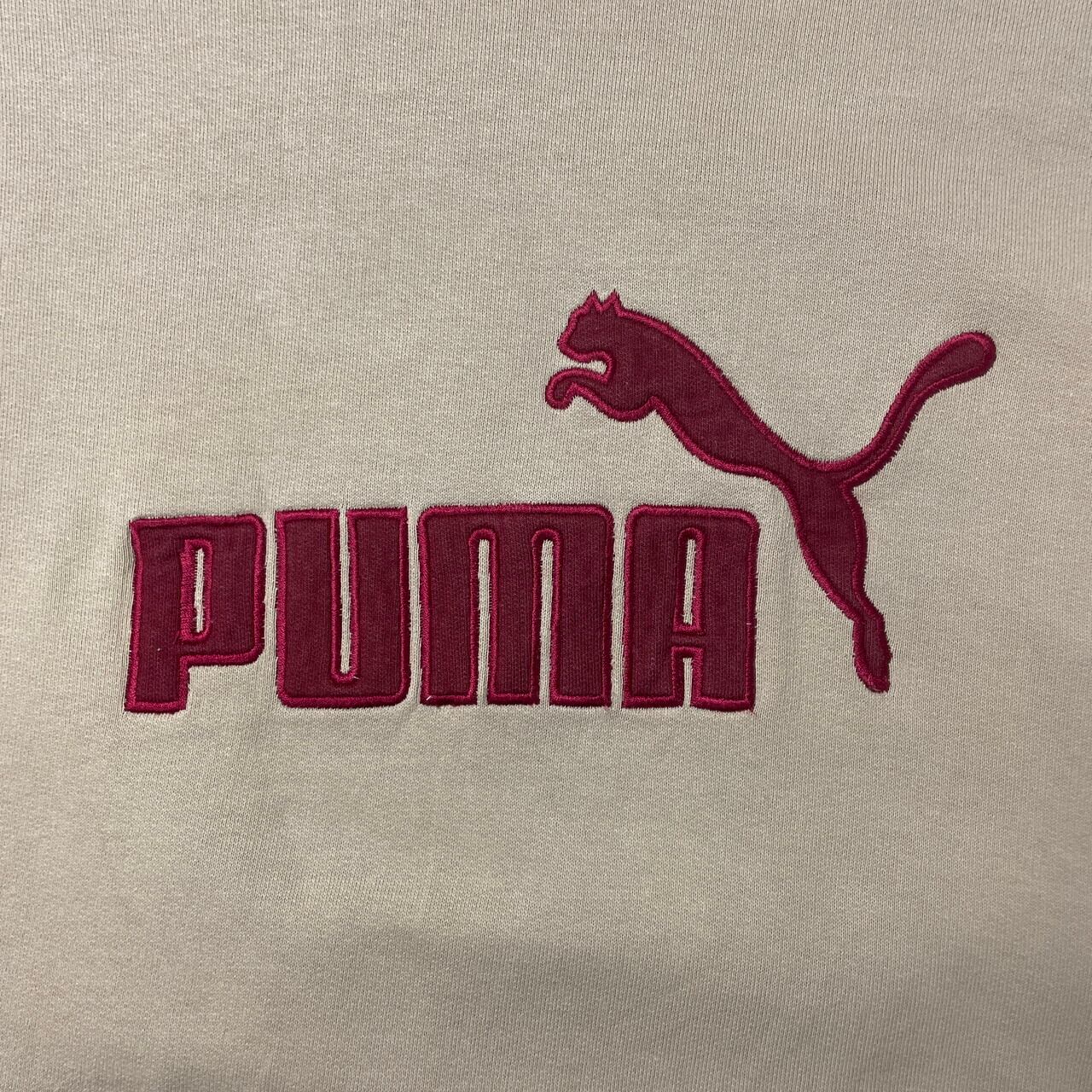 90年代 PUMA プーマ フロントロゴ 刺繍 バイカラー スウェットシャツ