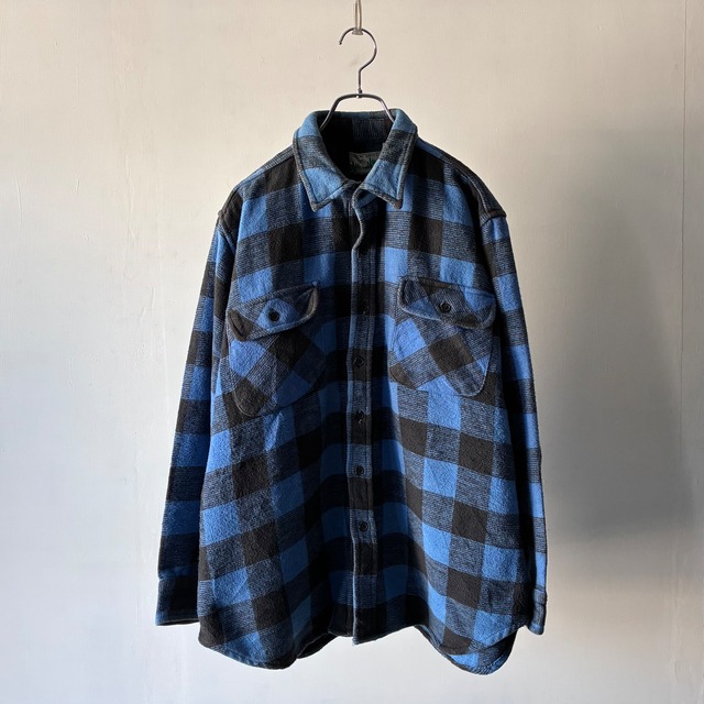 -PINE GROVE- blue check heavy flannel shirt