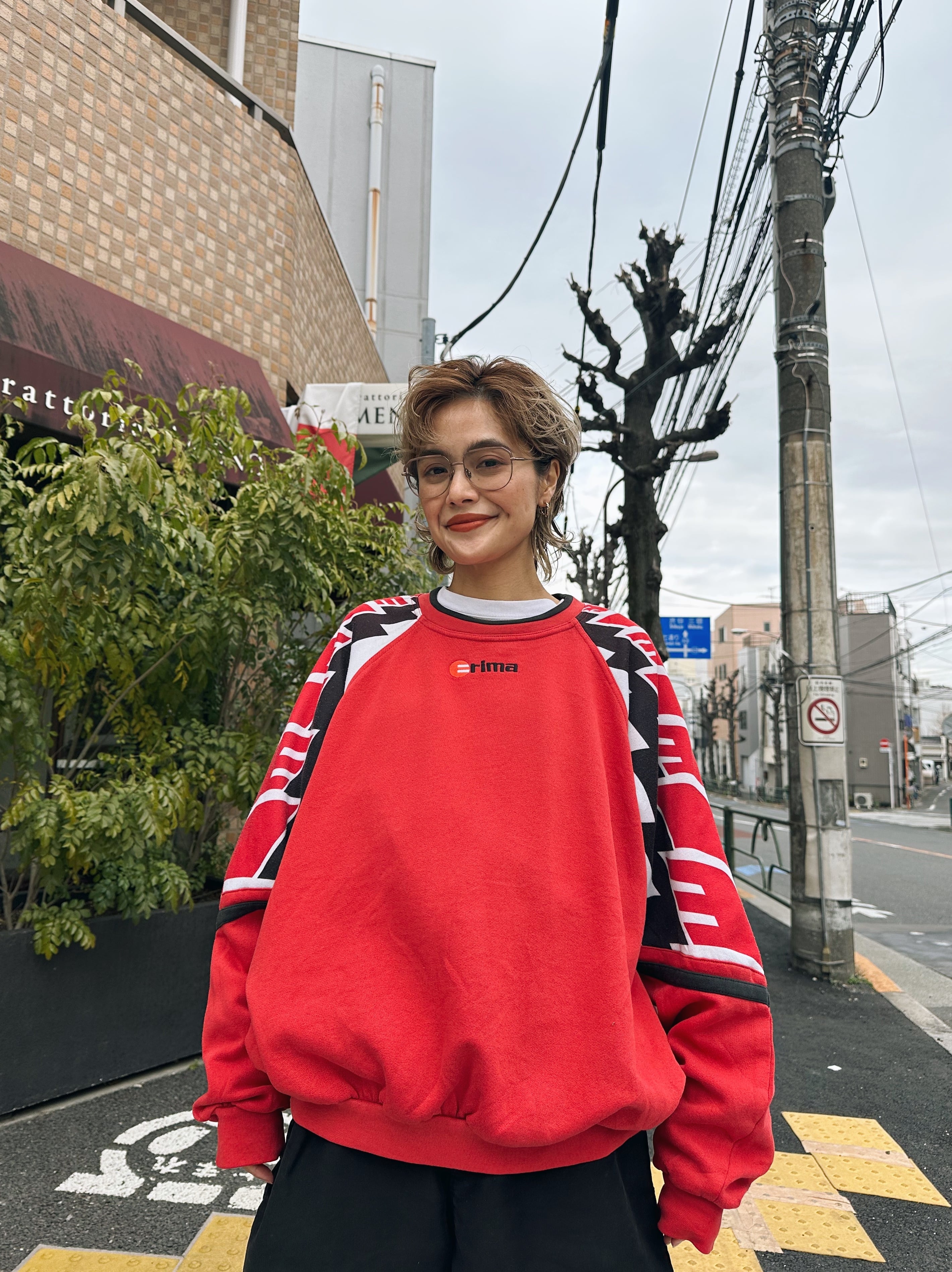 (CS1711)erima sleeves printed sweat