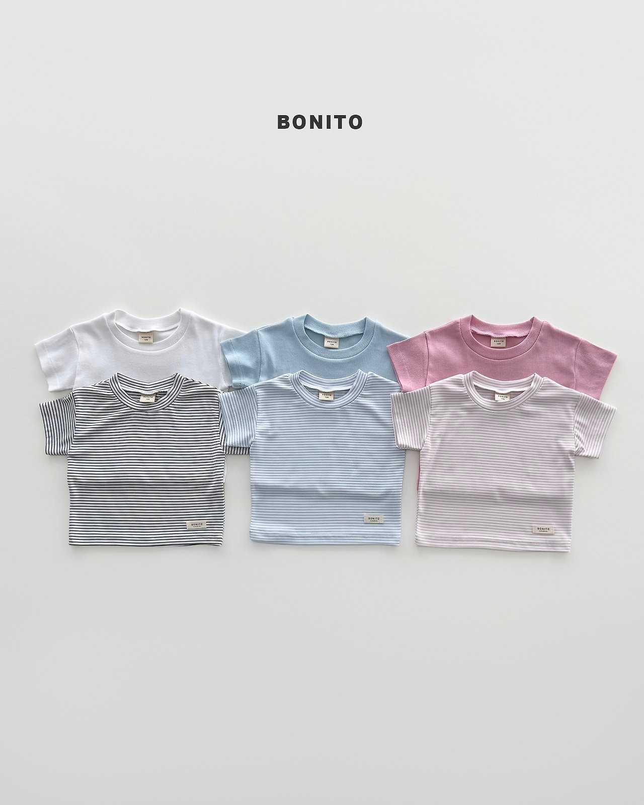 [BONITO] 1+1 Ribbed Tee / [보니토] 1+1골지티