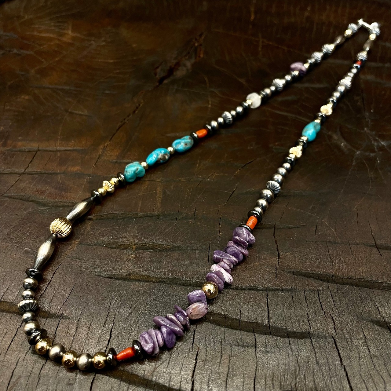 ブライト（Bright）ネックレス（Wave　Charoite）　55cm - 1