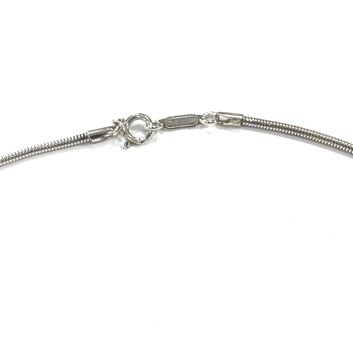 TIFFANY & Co.】 2772 1837 バーネックレス SV925 スネークチェーン