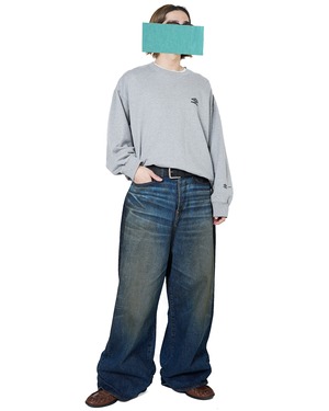 refomed "FRESH MAN DENIM WIDE PANTS 〔USED〕"