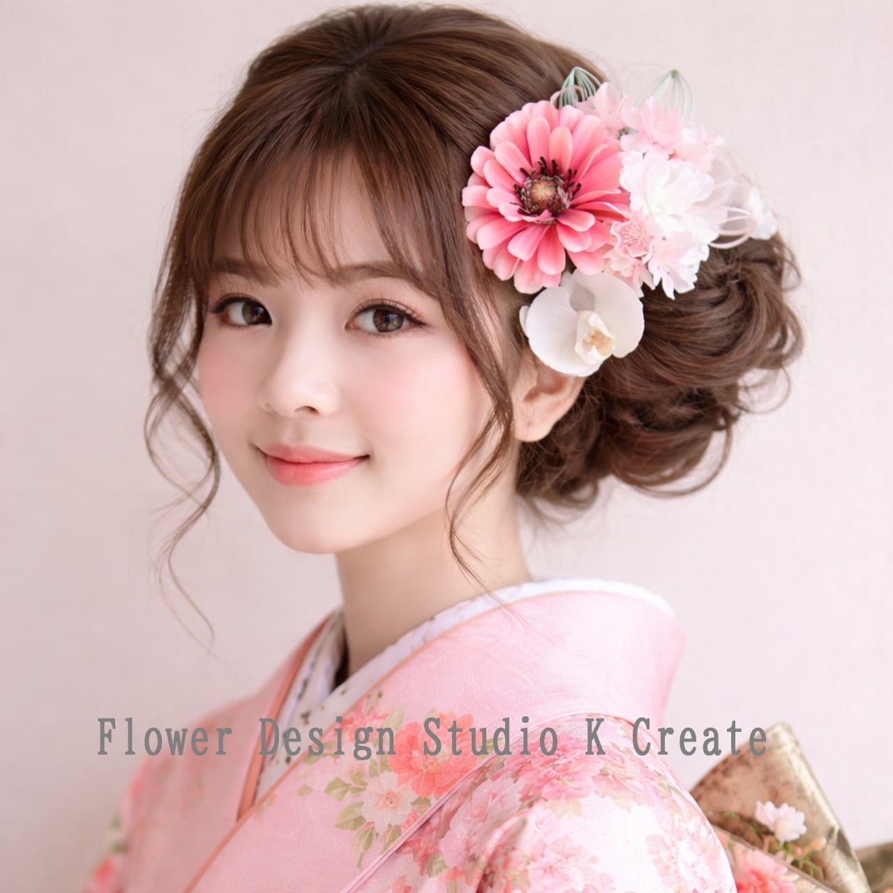 成人式・袴 ・和装髪飾り♡ダリアと胡蝶蘭とリボンの髪飾り 入学式 卒業式 結婚式 和装 着物 桜 胡蝶蘭 髪飾り ヘッドピース ヘッドドレス 神前式 振袖 前撮り