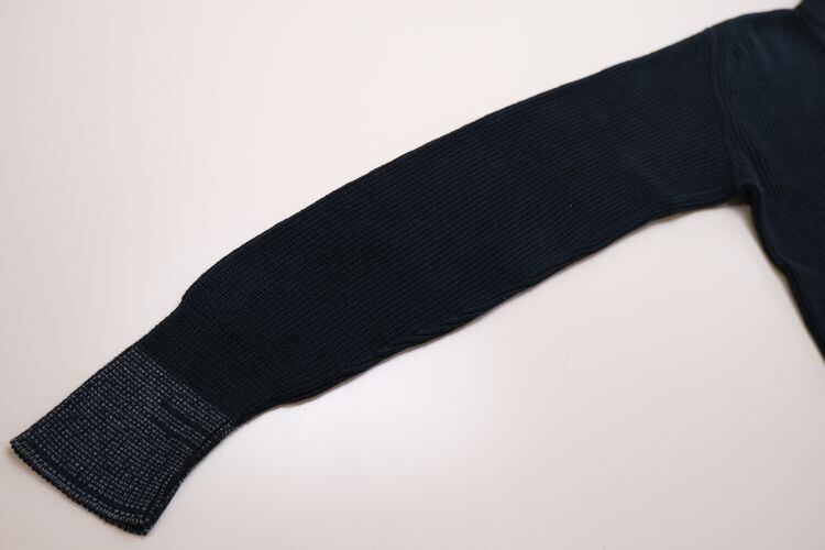 80's L.L.Bean black henley cotton Sweater | GARYO