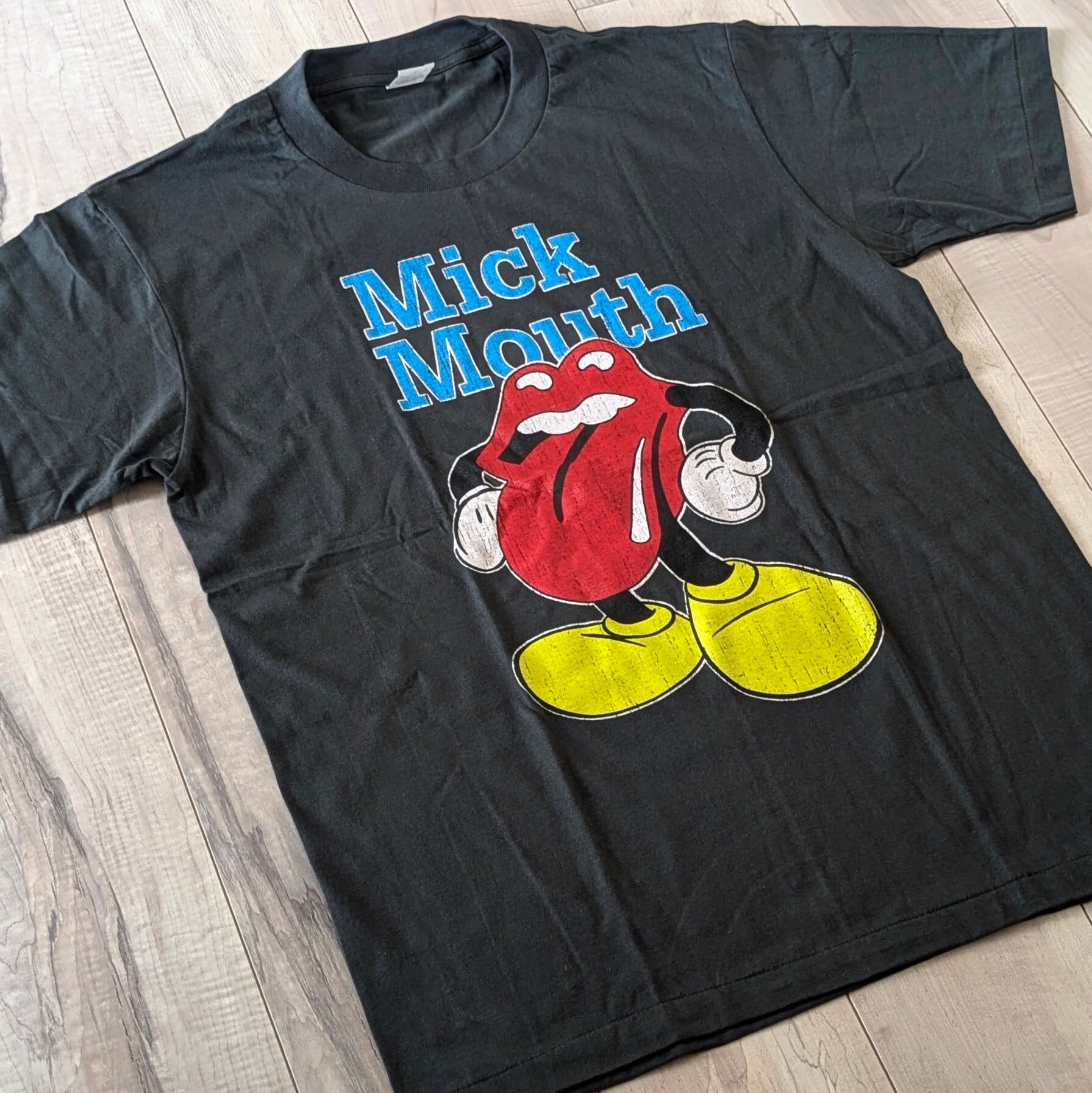 ミックジャガーThe Rolling StonesライセンスT ヴィンテージ MICK MOUTH Mickey Mouse/Mick Jagger /ミッキーマウス/ミックジャガー