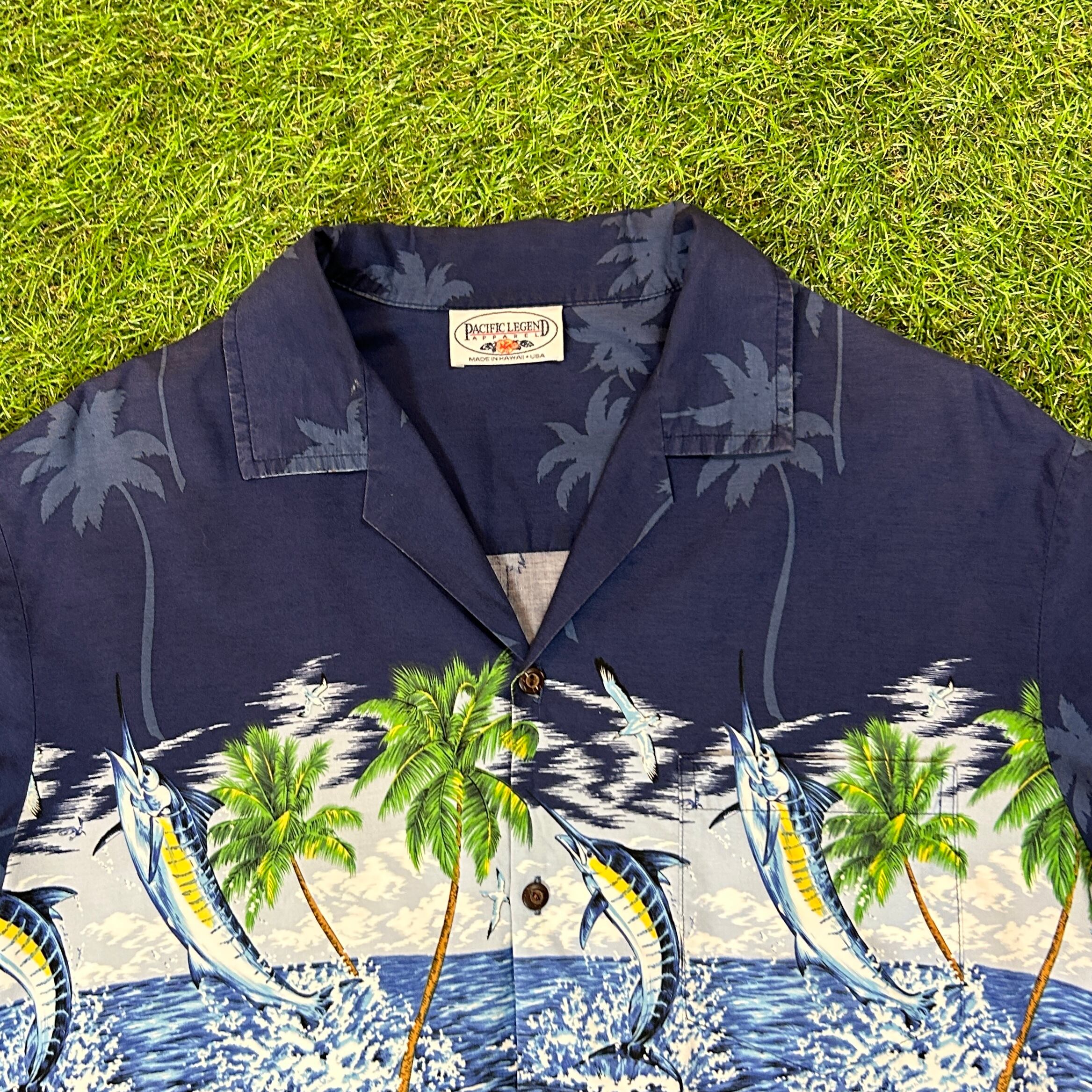 紫③ 【激レア】テーラードジャケット カモフラ アロハ 90s 希少