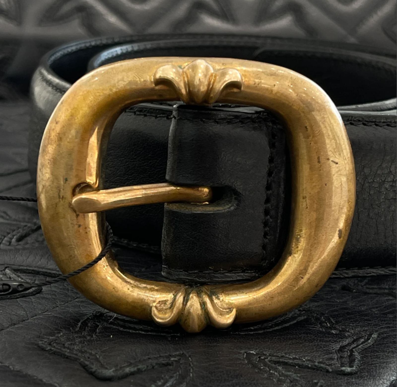 CHROME HEARTS クロムハーツ レザーベルト ブロンズ ガンスリンガー