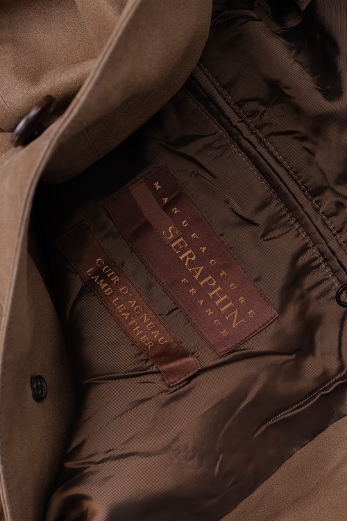 [1990s-2000s] "SERAPHIN" Lambskin Nubuck Balmacaan Coat （Made in France）