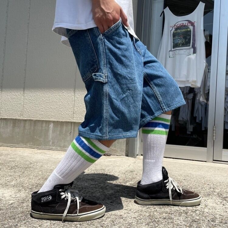 90s ノーティカ ハーフパンツ デニム ペインター ショーツHIPHOP系.