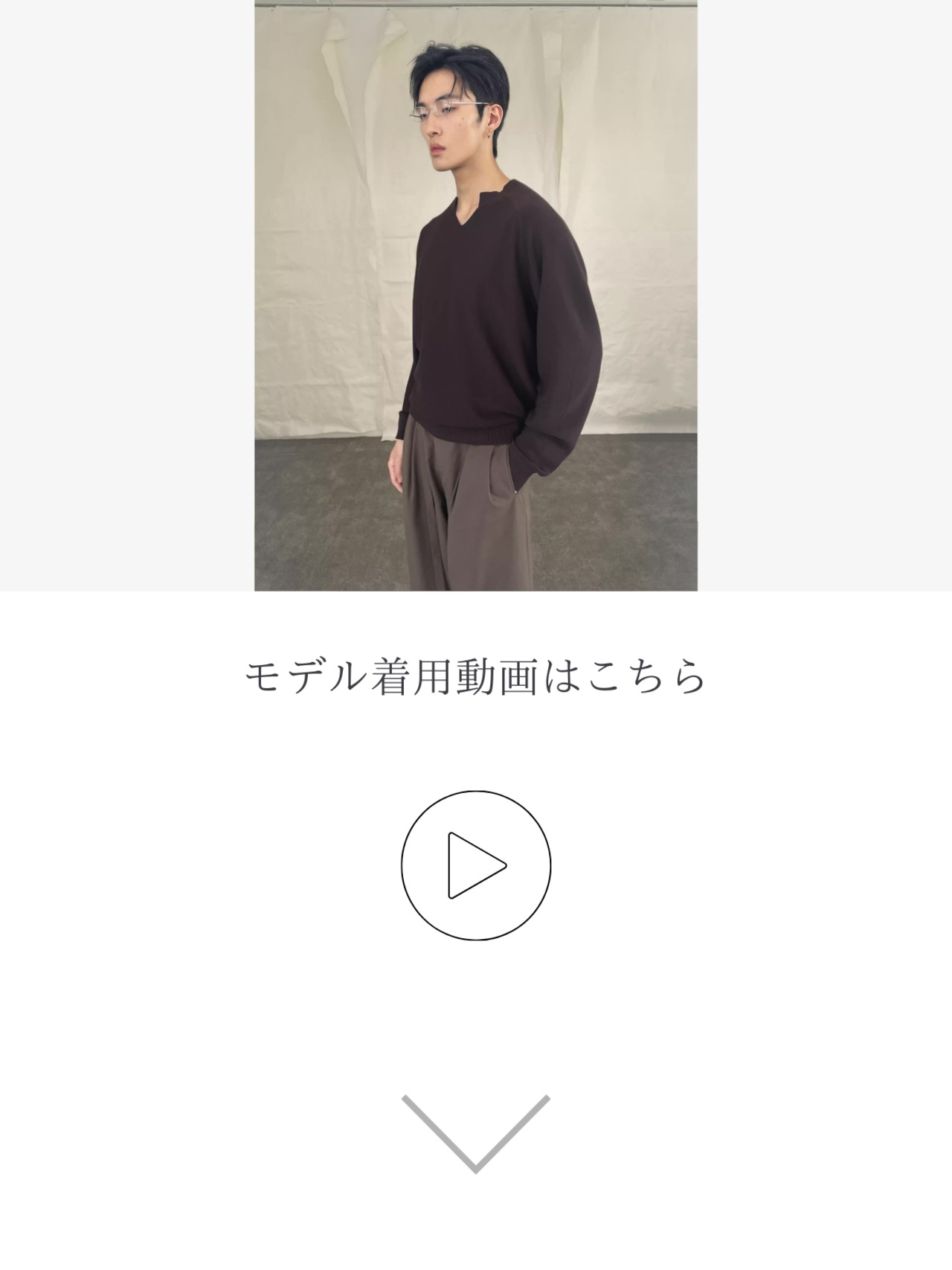 Yausye 001 Asymmetrical V-neck Sweater