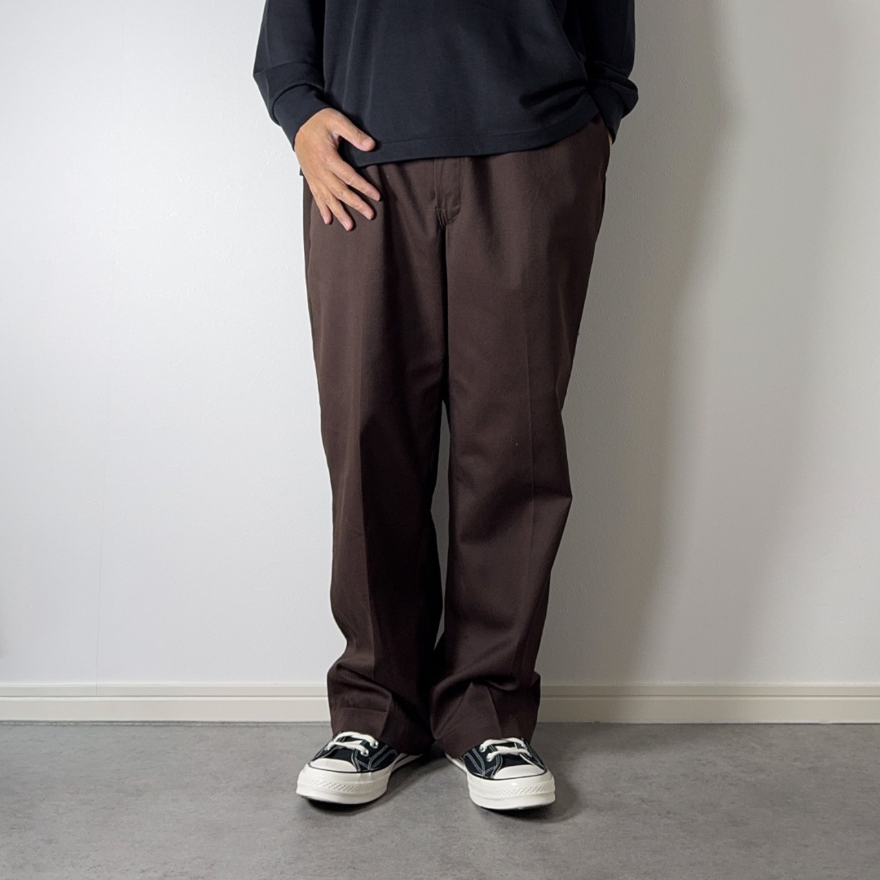 80s Dickies 874 work pants "made in USA" brown W39L29相当 古着 - 20
