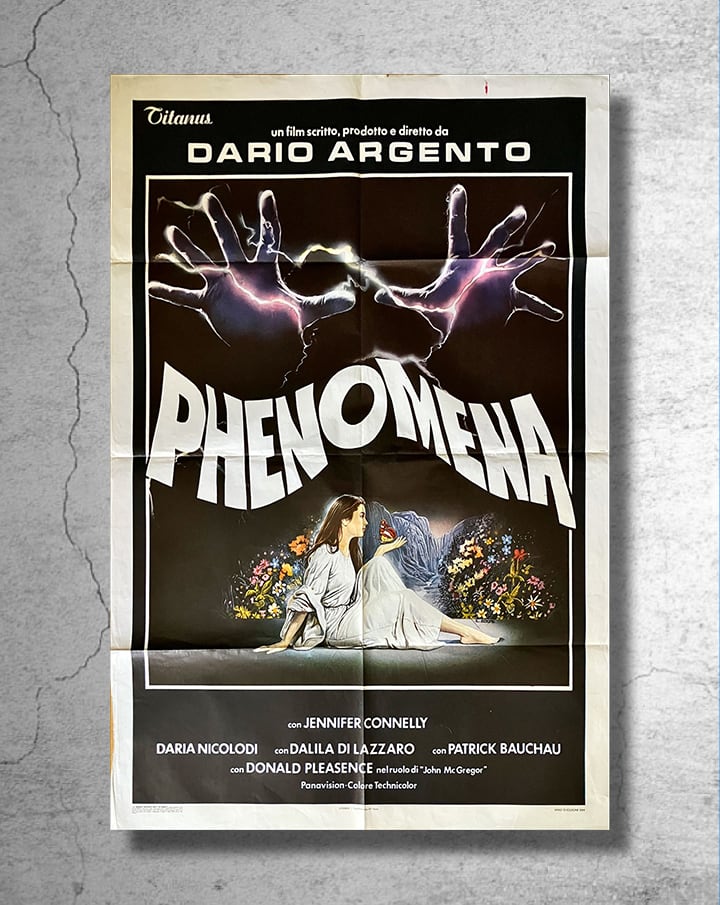 ダリオ・アルジェント監督映画 『フェノミナ Phenomena』1985年フランス上映時の告知ポスター