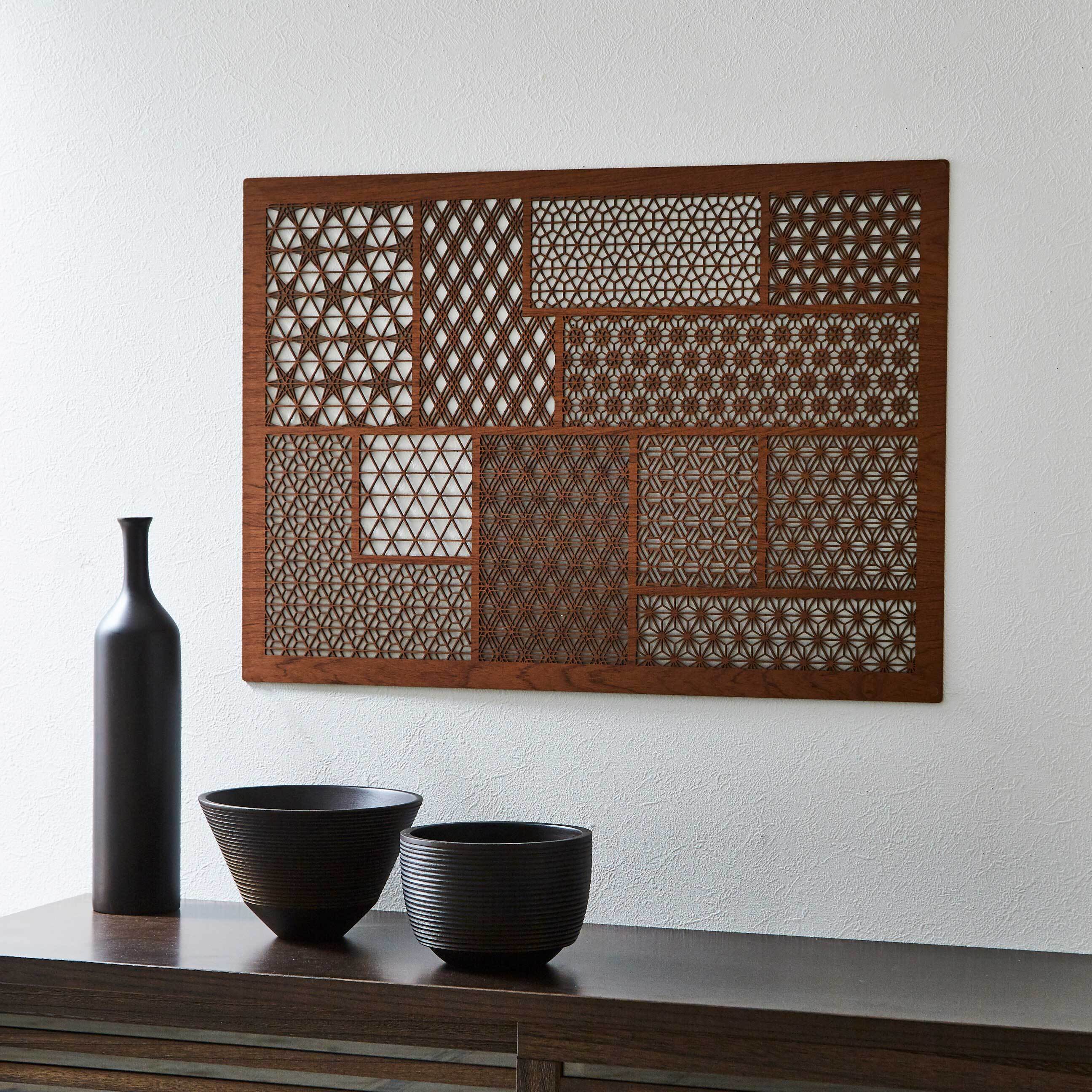 パッチワーク組子 ウォールアート A2サイズ | ryuseimitsu