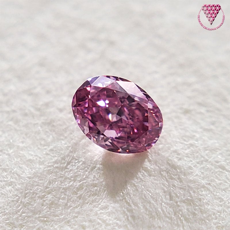 売約済 0.037 ct Fancy Vivid Purplish Pink VVS2 CGL 天然 ピンク ダイヤモンド ルース オーバル  ヴィヴィッド パープリッシュ ピンク ダイヤモンド | DIAMOND EXCHANGE FEDERATION