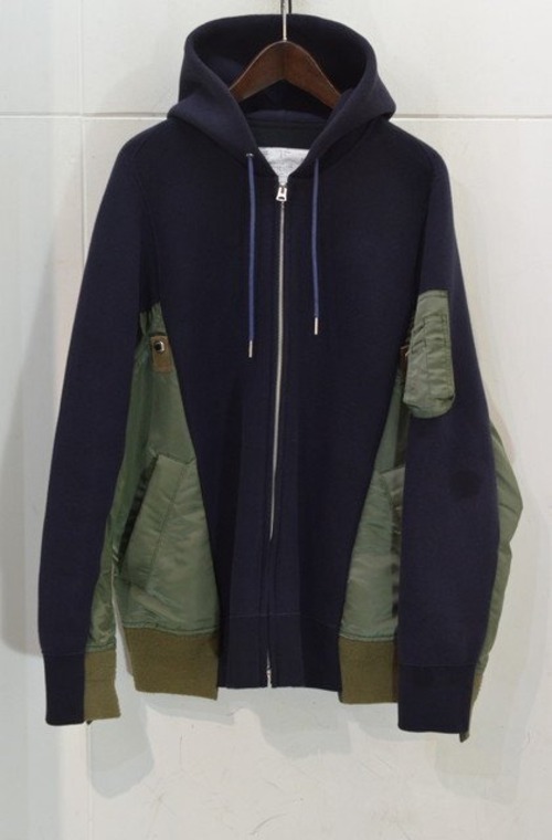 sacai Sponge Sweat x Nylon Twill Hoodies