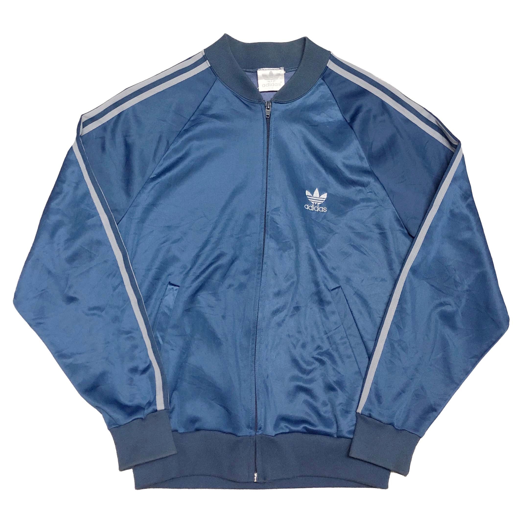 【超希少】80's adidas トラックジャケット　ジャージ　グレー　L