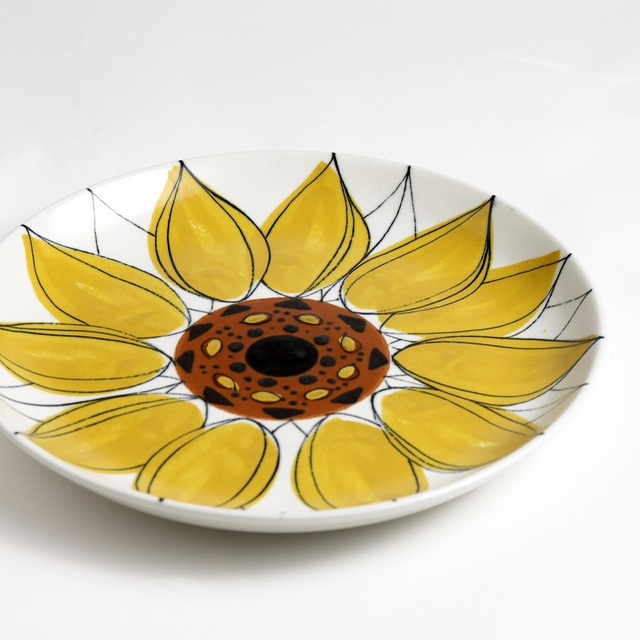 ARABIA アラビア Aurinkoruusu アウリンコルース ひまわり 200mm皿 - 9 北欧ヴィンテージ　☆わけあり☆