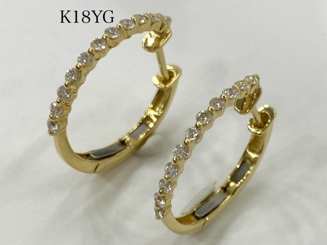 PT/K18YG 0.3ct ダイヤピアス HC
