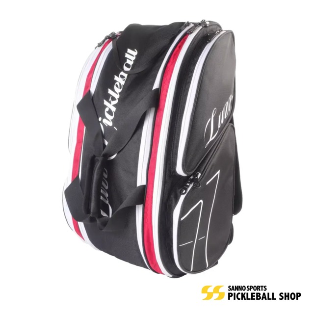 LUZZ PICKLEBALL Outdoor Sports Pickleball Backpack Black and Red ピックルボールバック