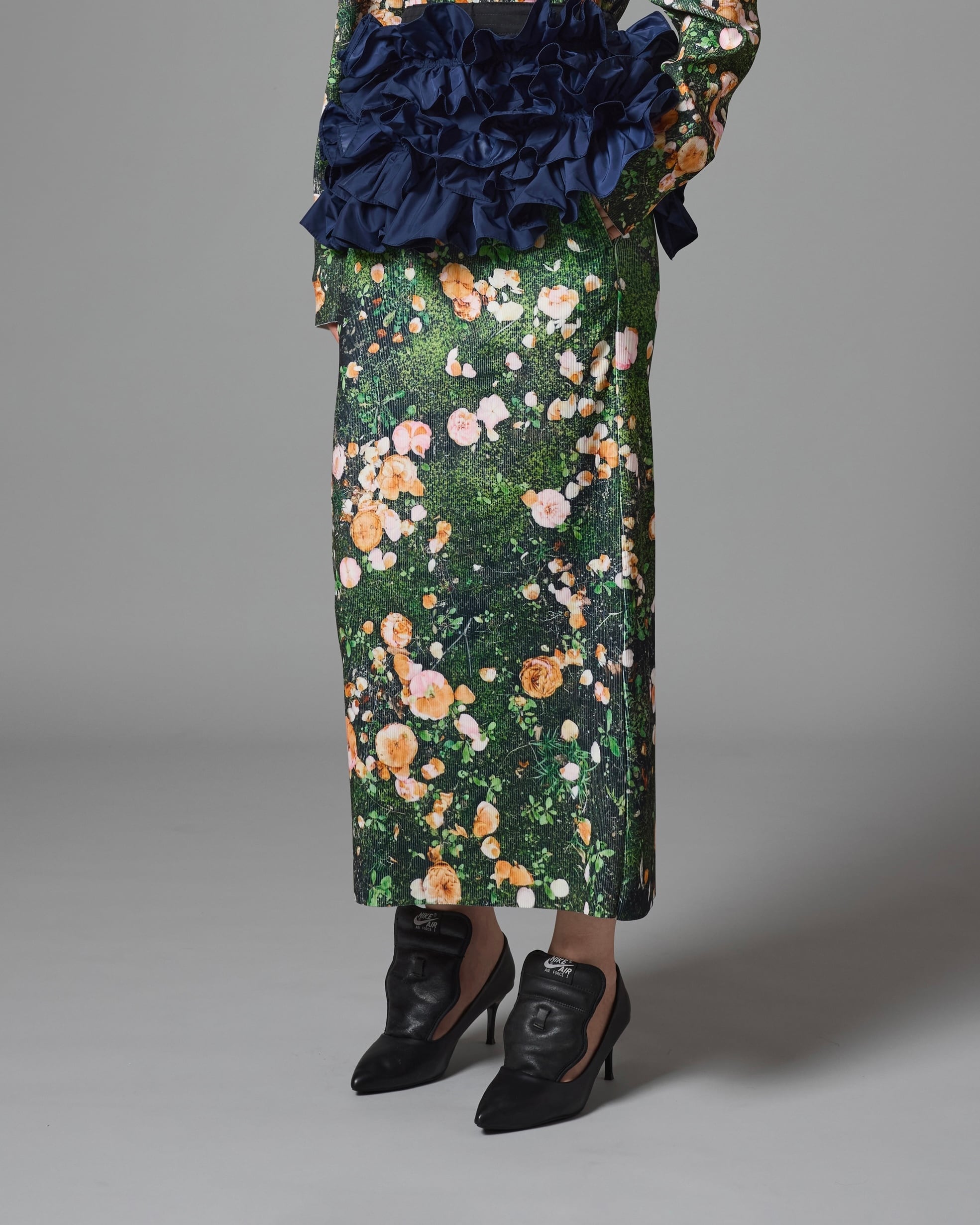 NON TOKYO ノントーキョー】 / PRINT RIB SKIRT プリントリブスカート