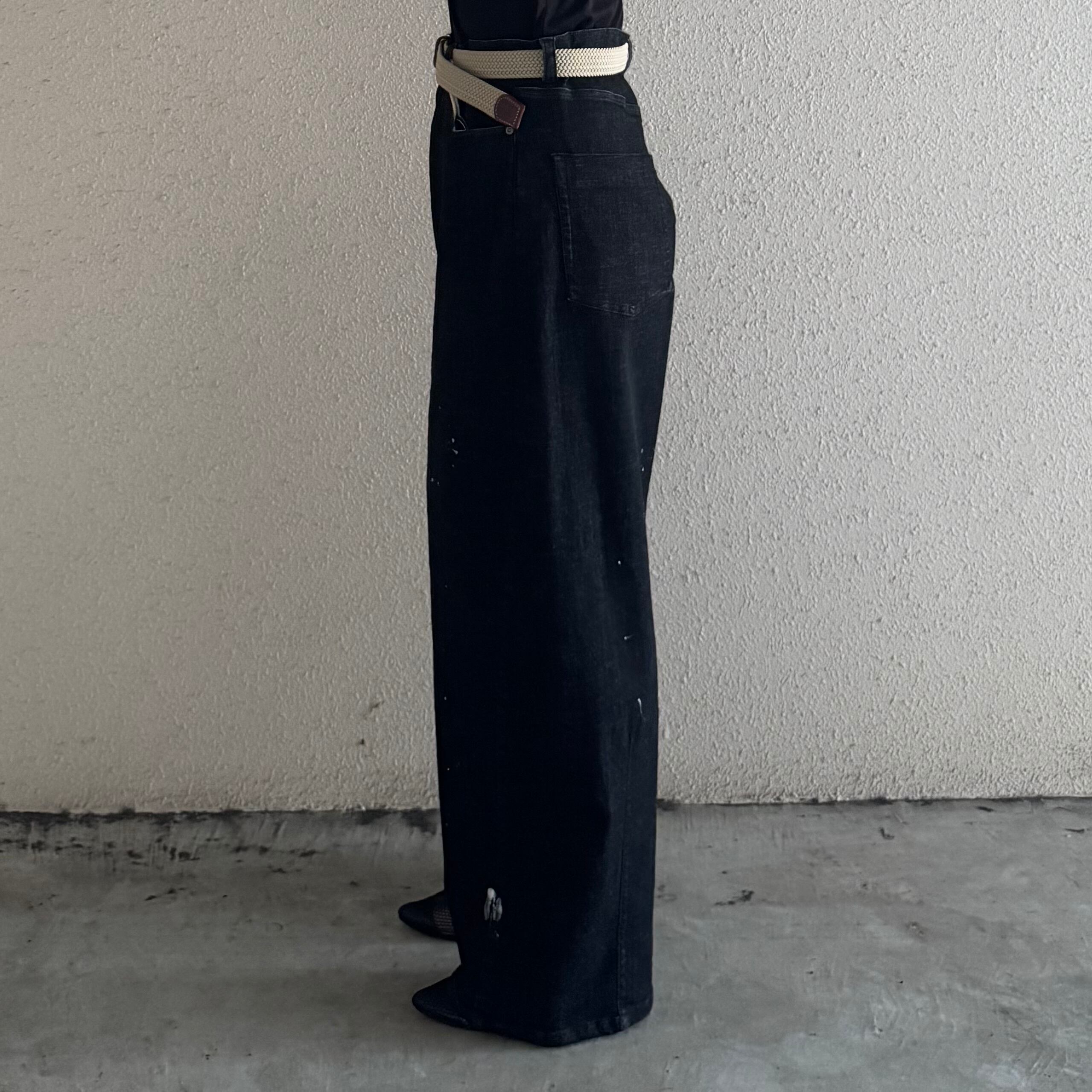 ayane アヤン ペイントバレルレッグデニム ブリーチ 36サイズ ayane アヤン バレルレッグ ジーンズ ペイント加工 レディース