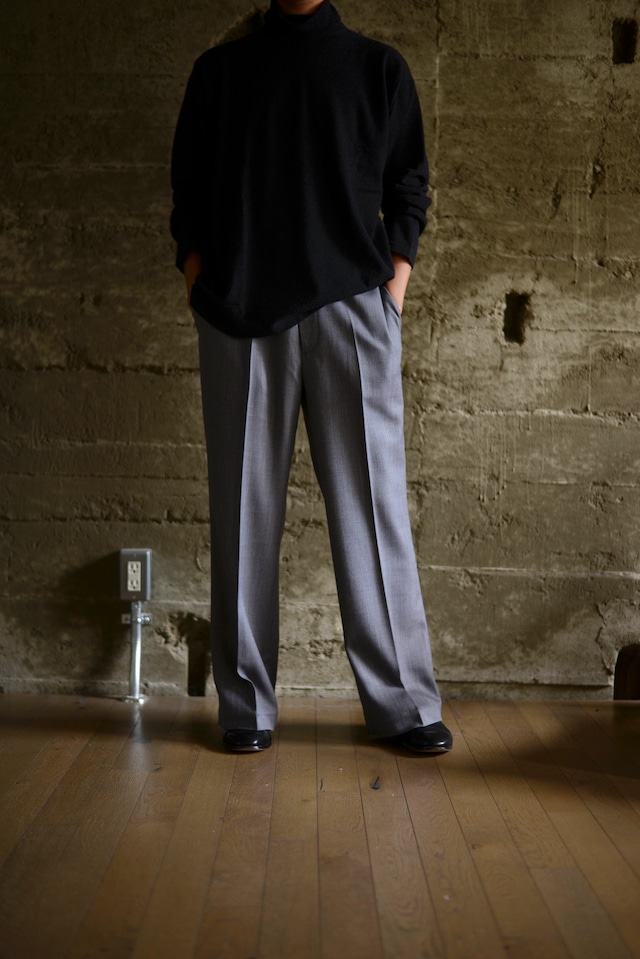 Ex SEMIFLARE EASY SLACKS (Gray×Blue)