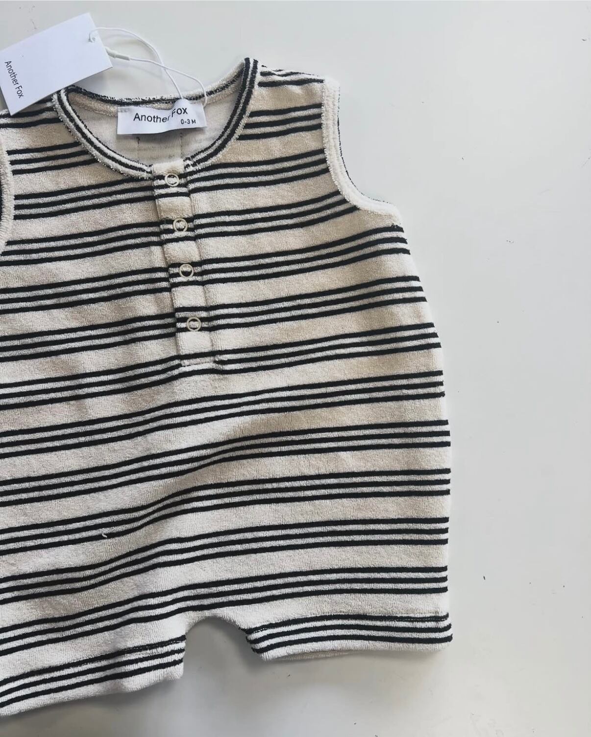 Another Fox STRIPE TERRY TOWEL SLEEVELESS BODYSUIT | PAY ID