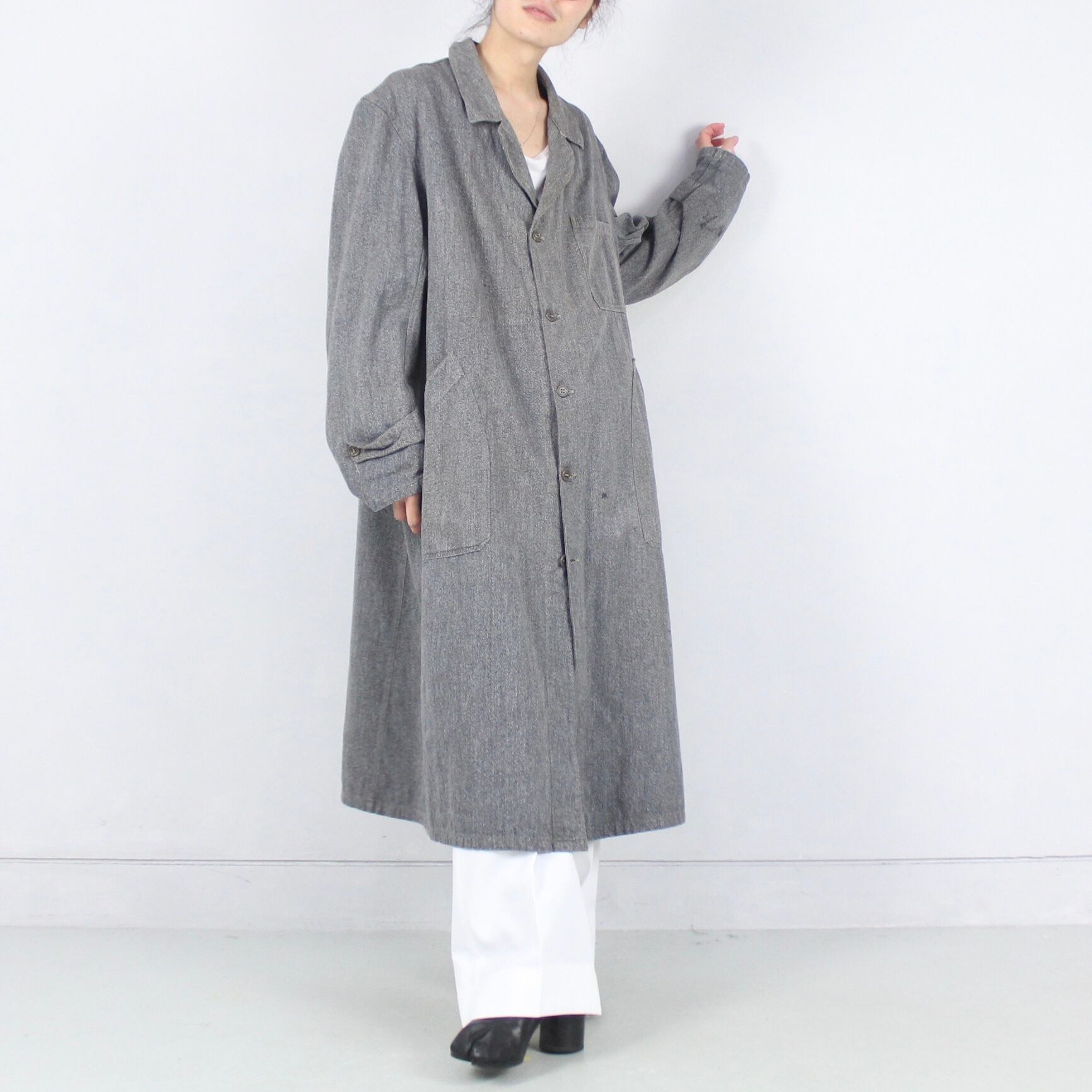 1950's Vintage オーバーサイズ ブラックシャンブレー アトリエ ワーク