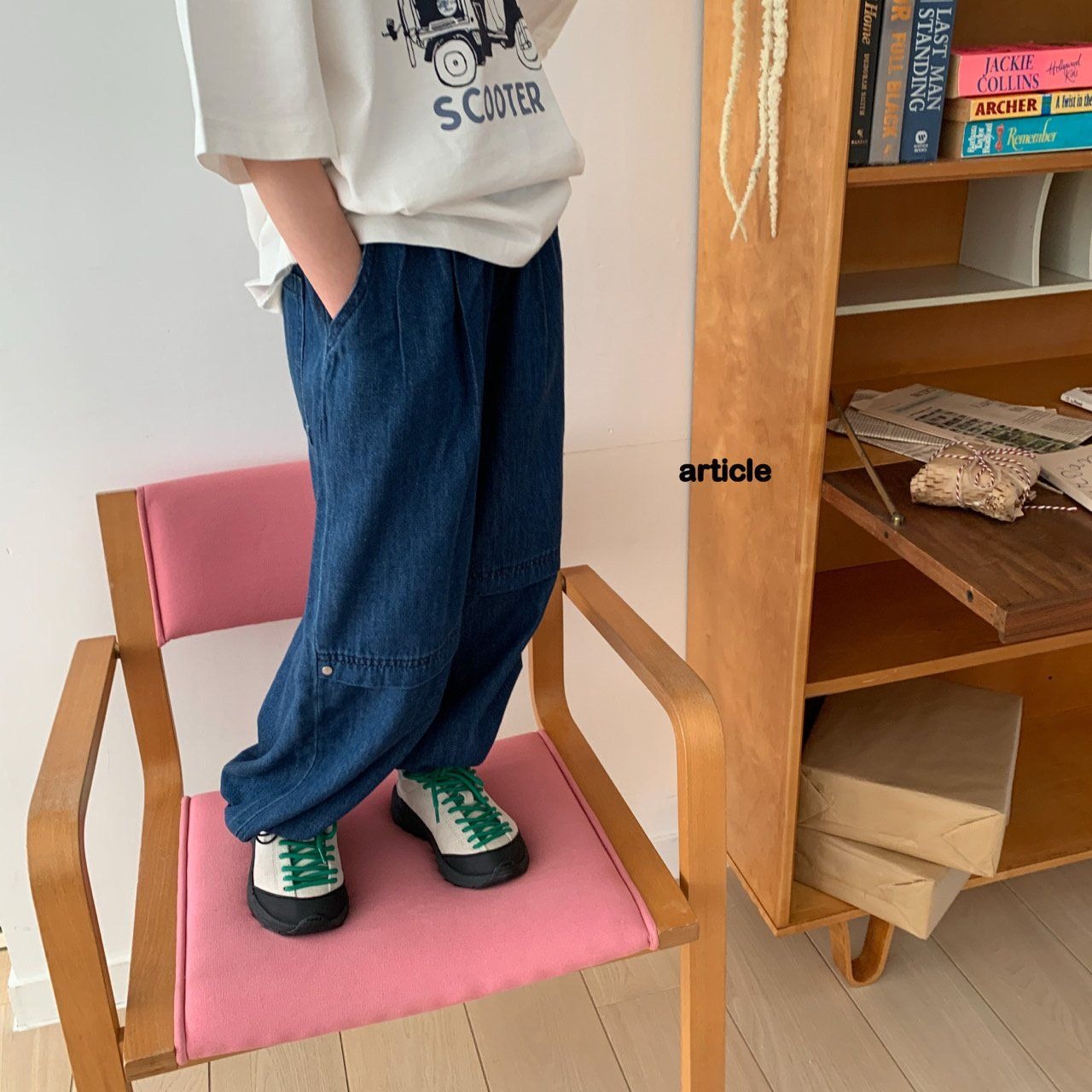 [article] Creaming Pants (Medium Blue) / [아티클] 크리밍바지(중청)
