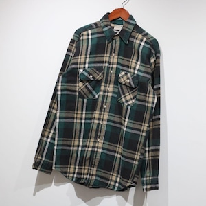 90s FIVE BROTHER Flannel Shirt Made USA