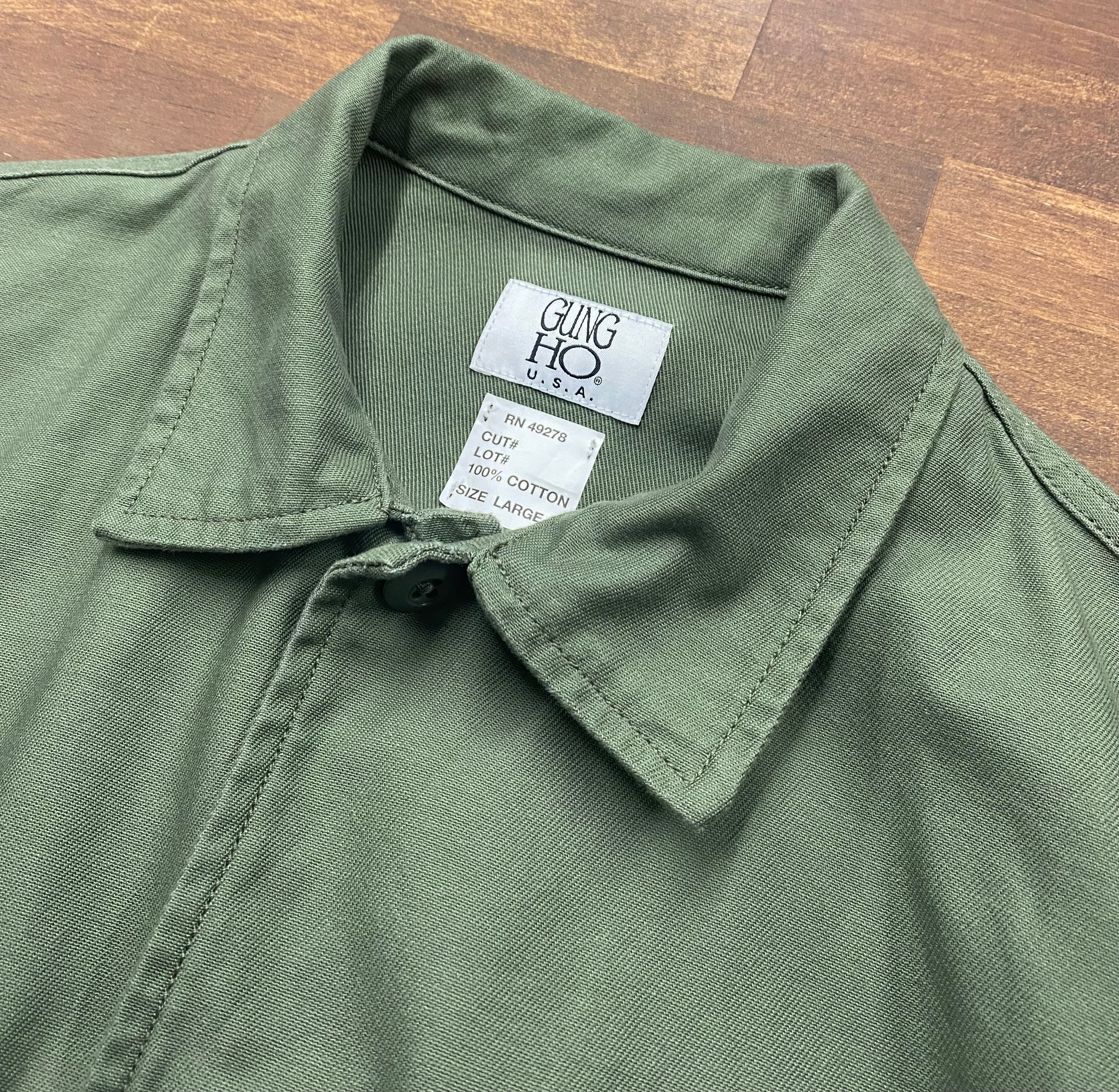 新品未使用Gung Ho Fatigue Jacket　最終値引き Gung Ho Cotton Back Satin Fatigue Shirt Jacket/XL | ACIDHOUSE