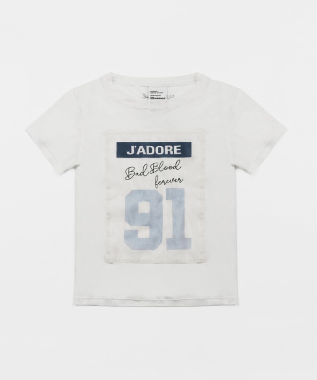 [BADBLOOD] Jadore T-shirt - White/Powder Blue