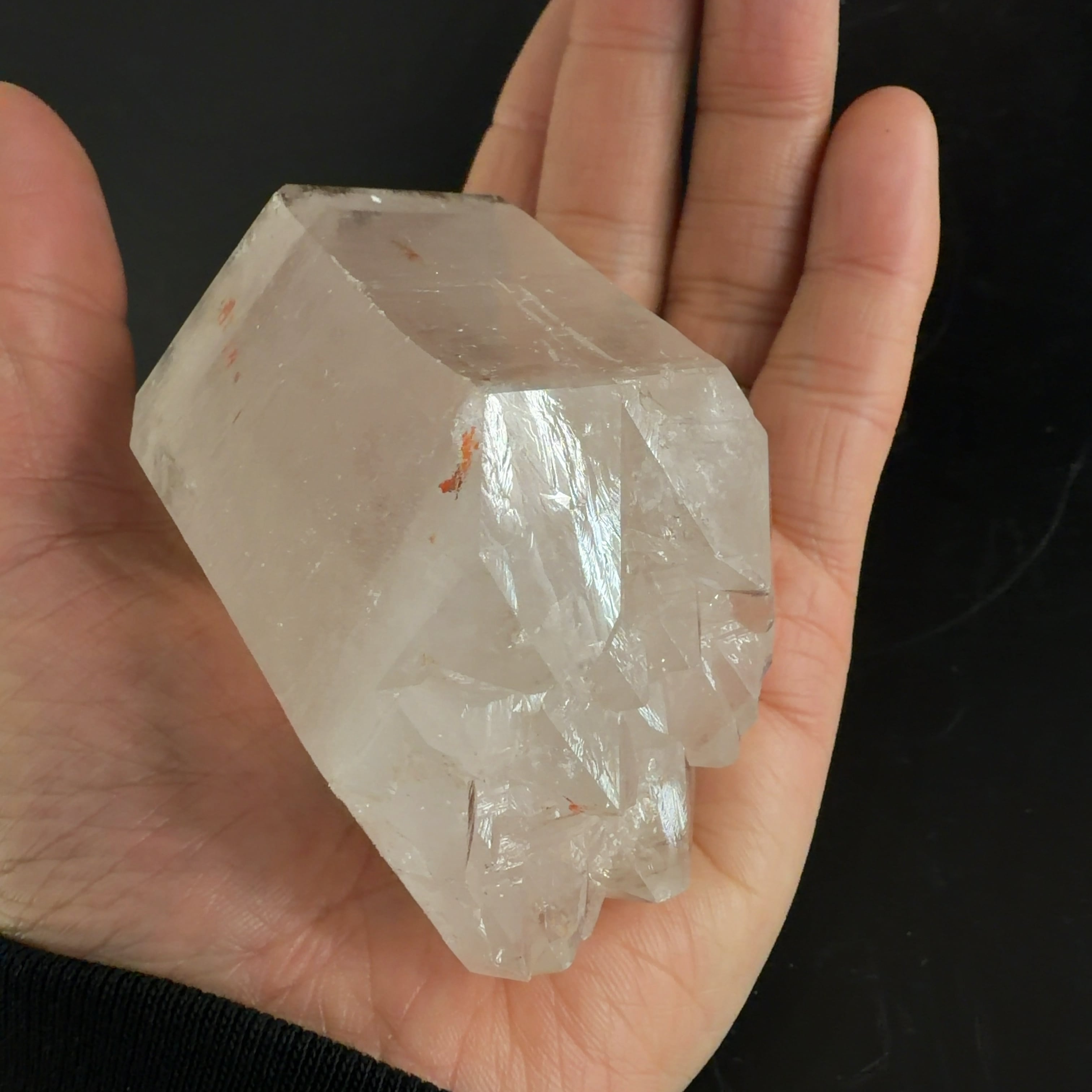 E33045】セルフヒールド 両錐 水晶 クォーツ ヒマラヤ水晶 ヒマラヤ産