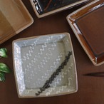 益子焼 えのきだ窯 四角皿  Mashiko-yaki Square plate #301