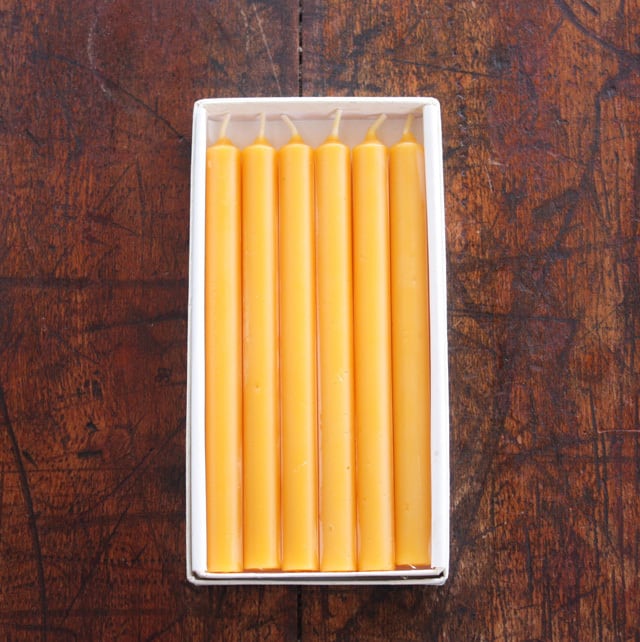 S3-15-6 ストレート 13×150mm 6本化粧箱入 蜜ろうそく
