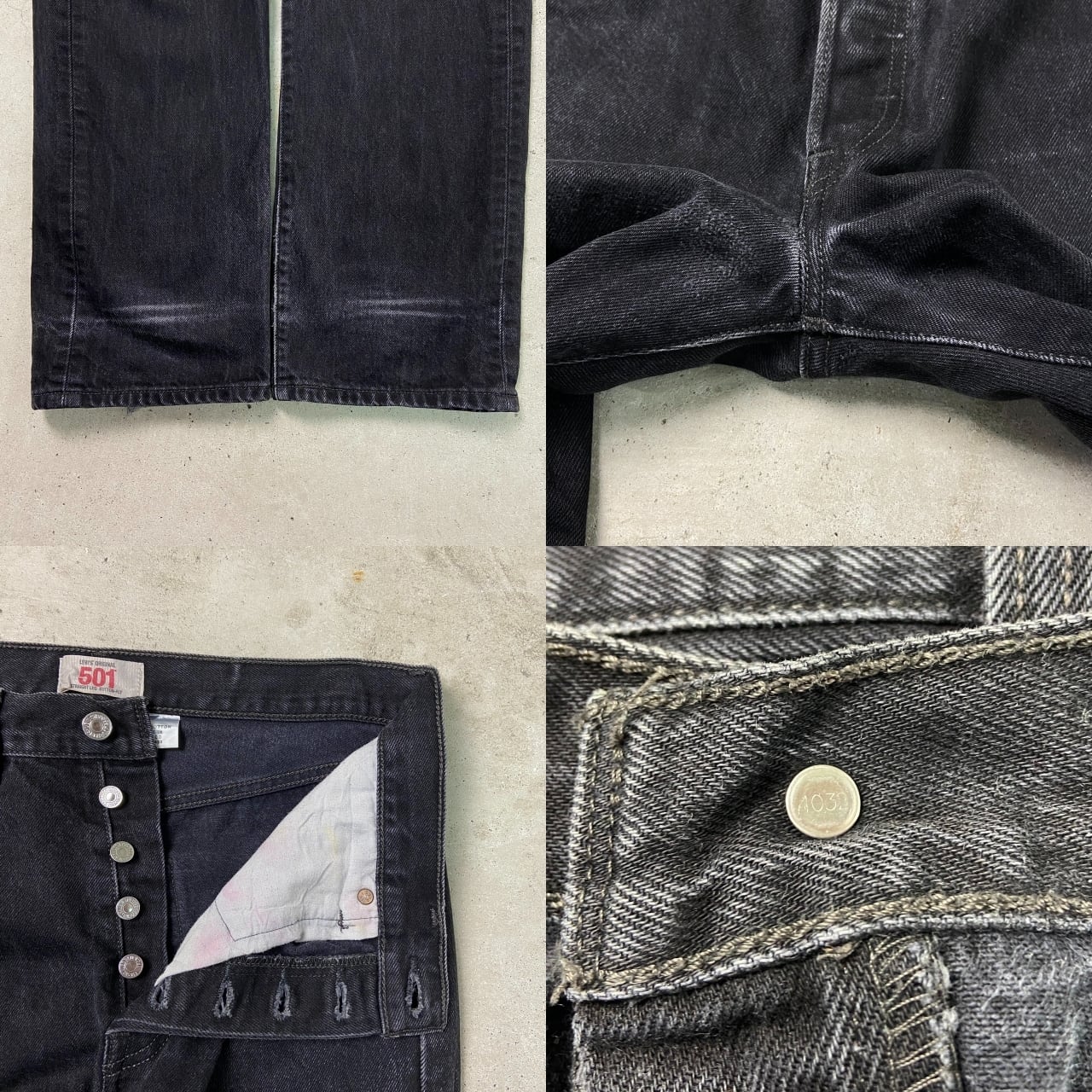 Levi's リーバイス 501 ブラックデニムパンツ ストレート メンズW32