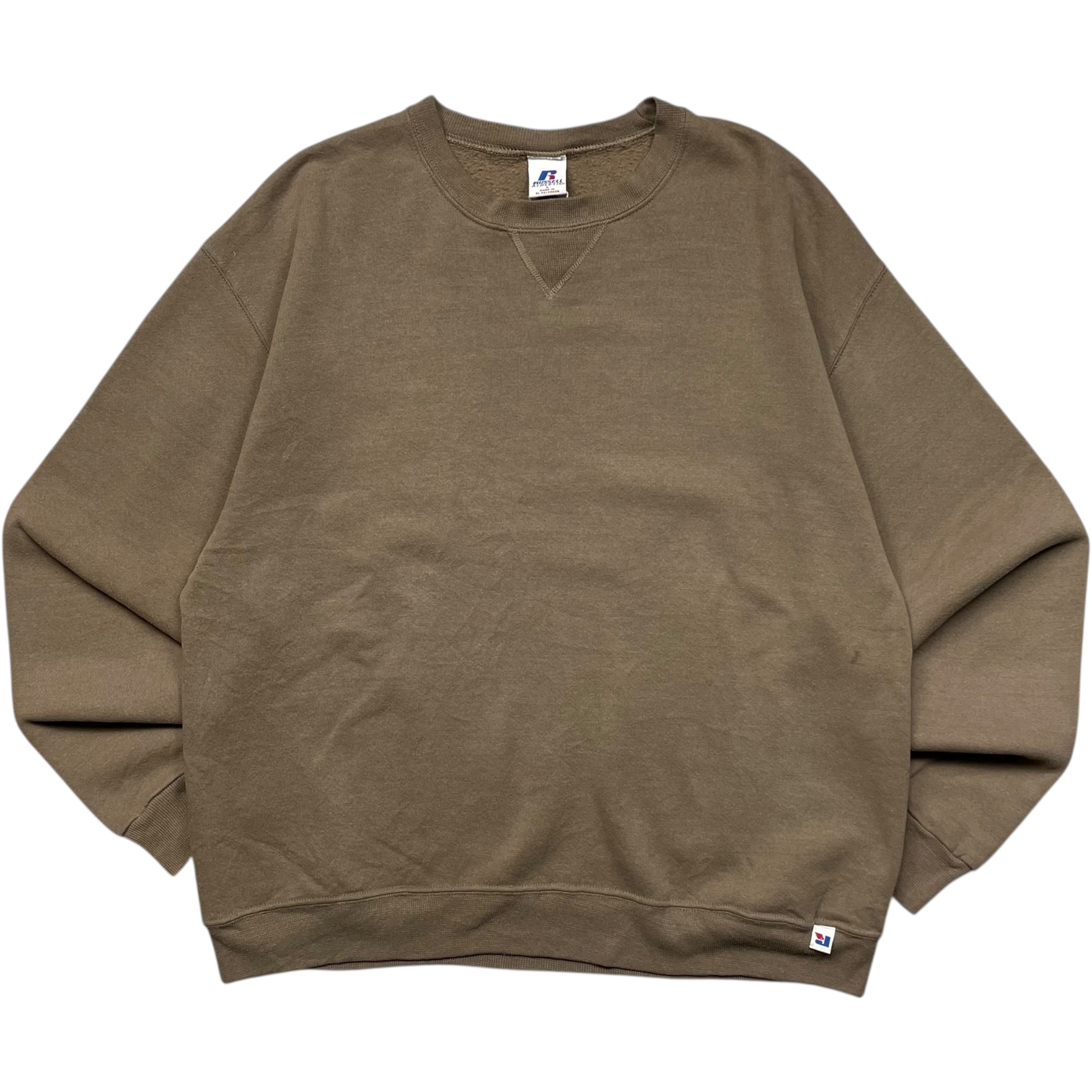 《L》russell athletic ラッセルアスレチック スウェット 前V 無地 90年代 vintage no.9522