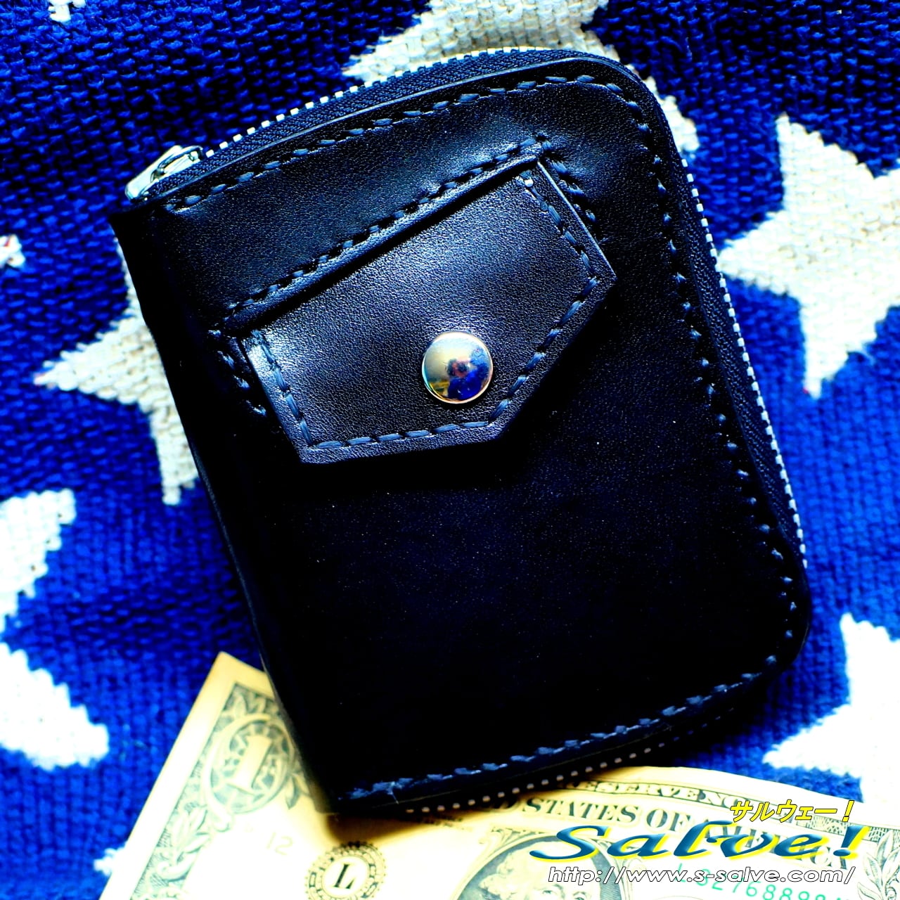 ハーフウォレット（二つ折り財布) ライダース仕様 ロック パンク