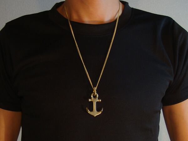 ブラス(真鍮)ネックレス anchor [bnl-03] | Aloof web shop