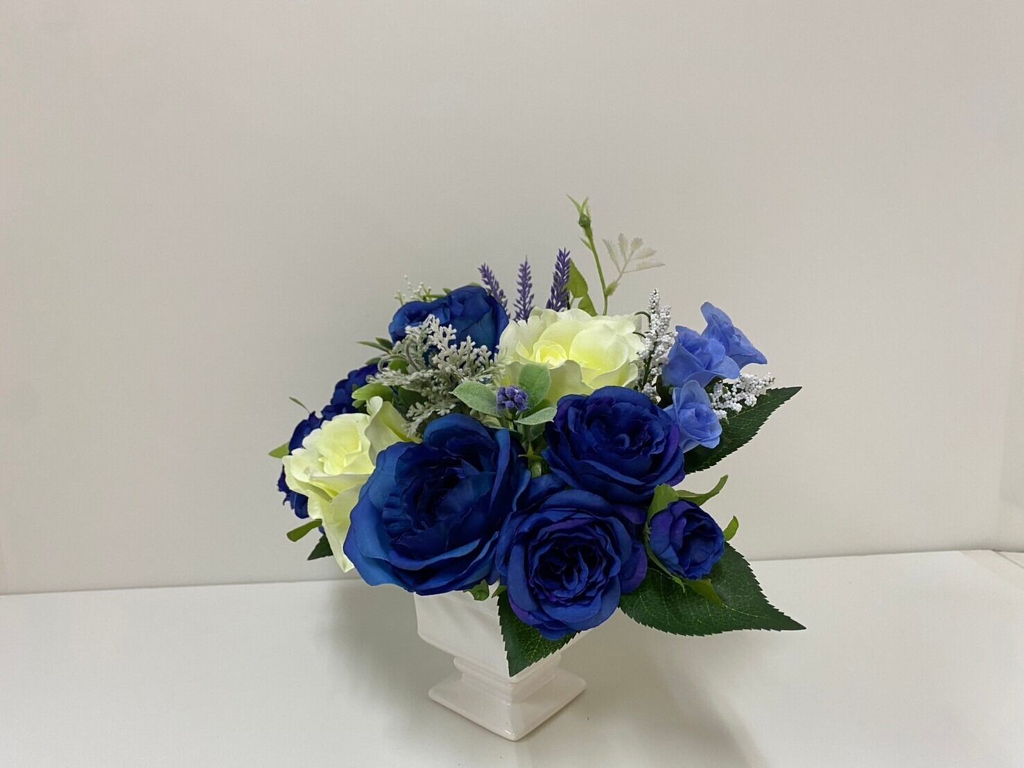 光触媒フラワーアレンジメント 置き型アソートブルー(サイズ23cm