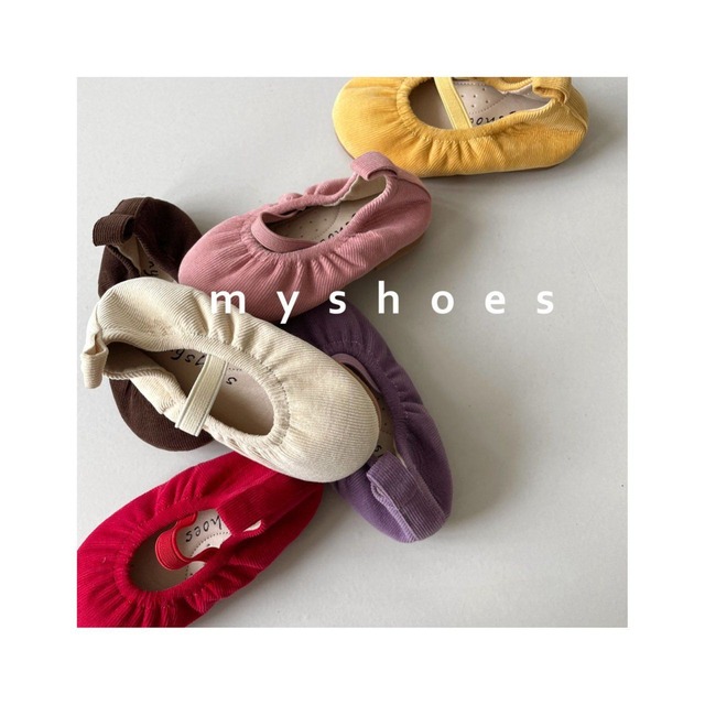 【予約】corduroy ballet shoes 13.0~21.0