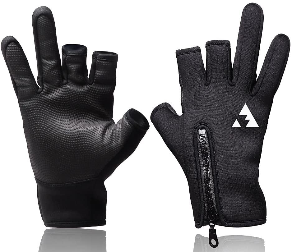 スポーツ フィッシング グローブ 釣り 手袋【防寒用3FG BLACK】 G-９（ジーナイン）