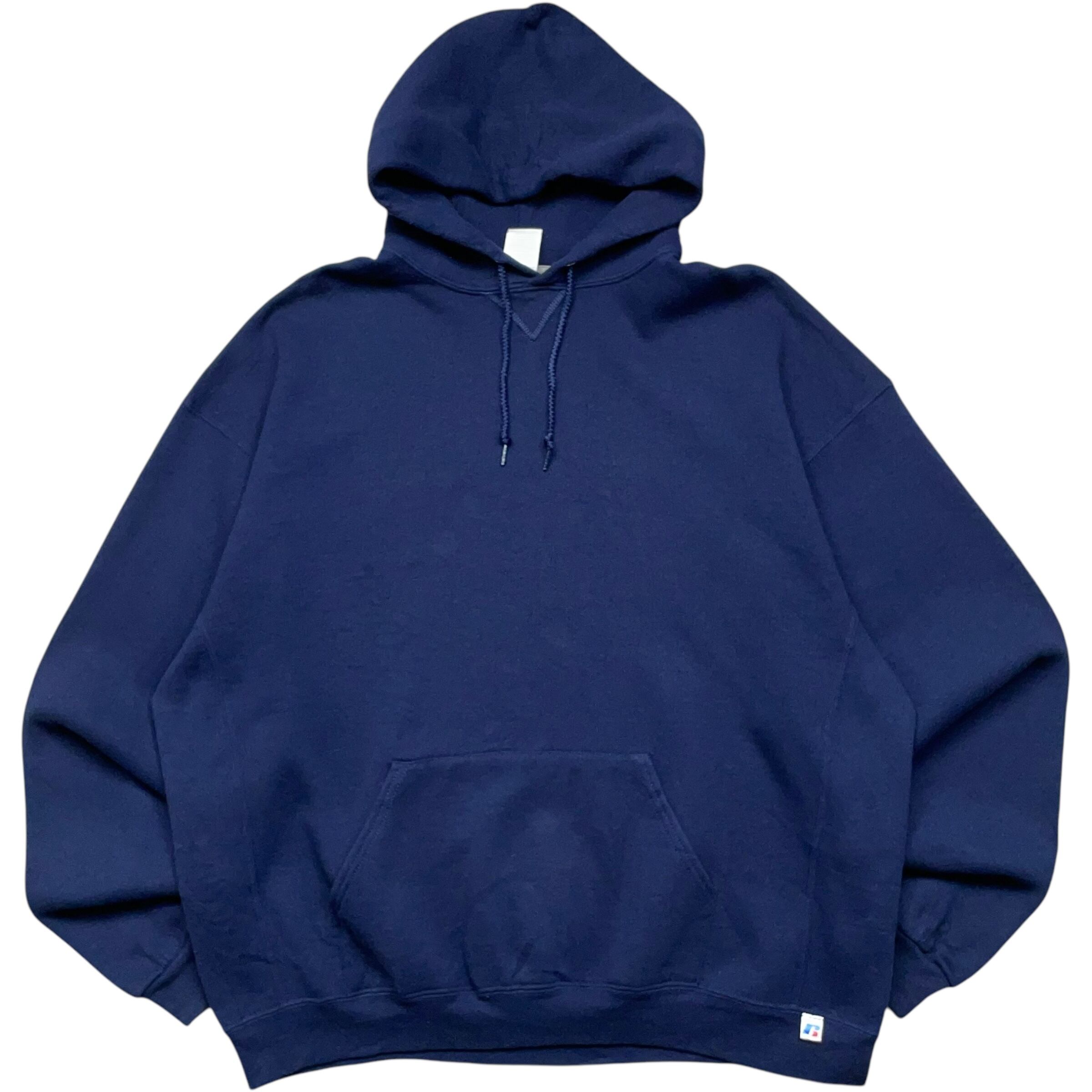《XXL》 russell athletic ラッセルアスレチック スウェット パーカー 無地 ネイビー no.7056