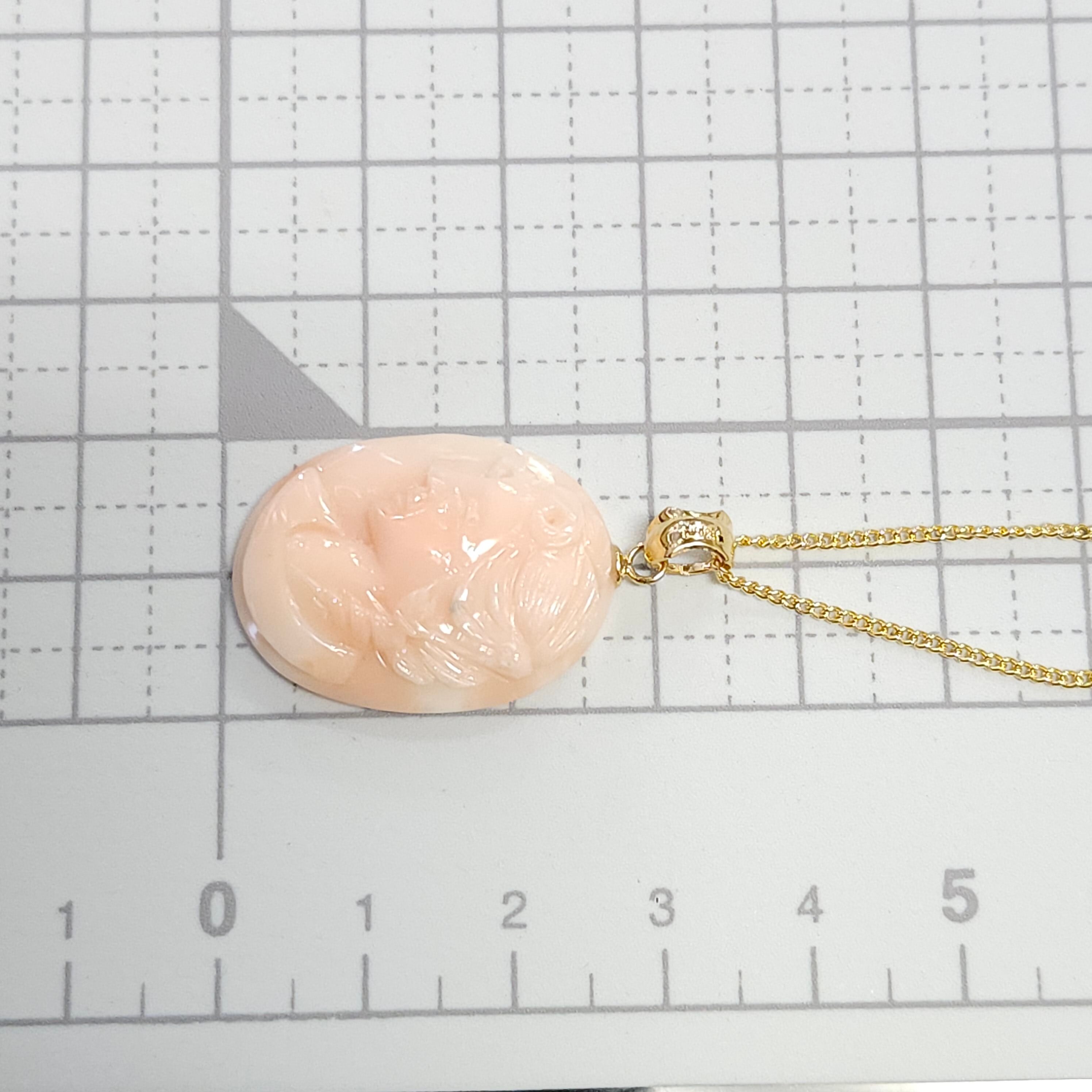国産　天然珊瑚彫刻　カメオデザインピアス　シルバー 宝石珊瑚カメオ(シルバー) 084 【商品紹介動画が商品説明からご覧