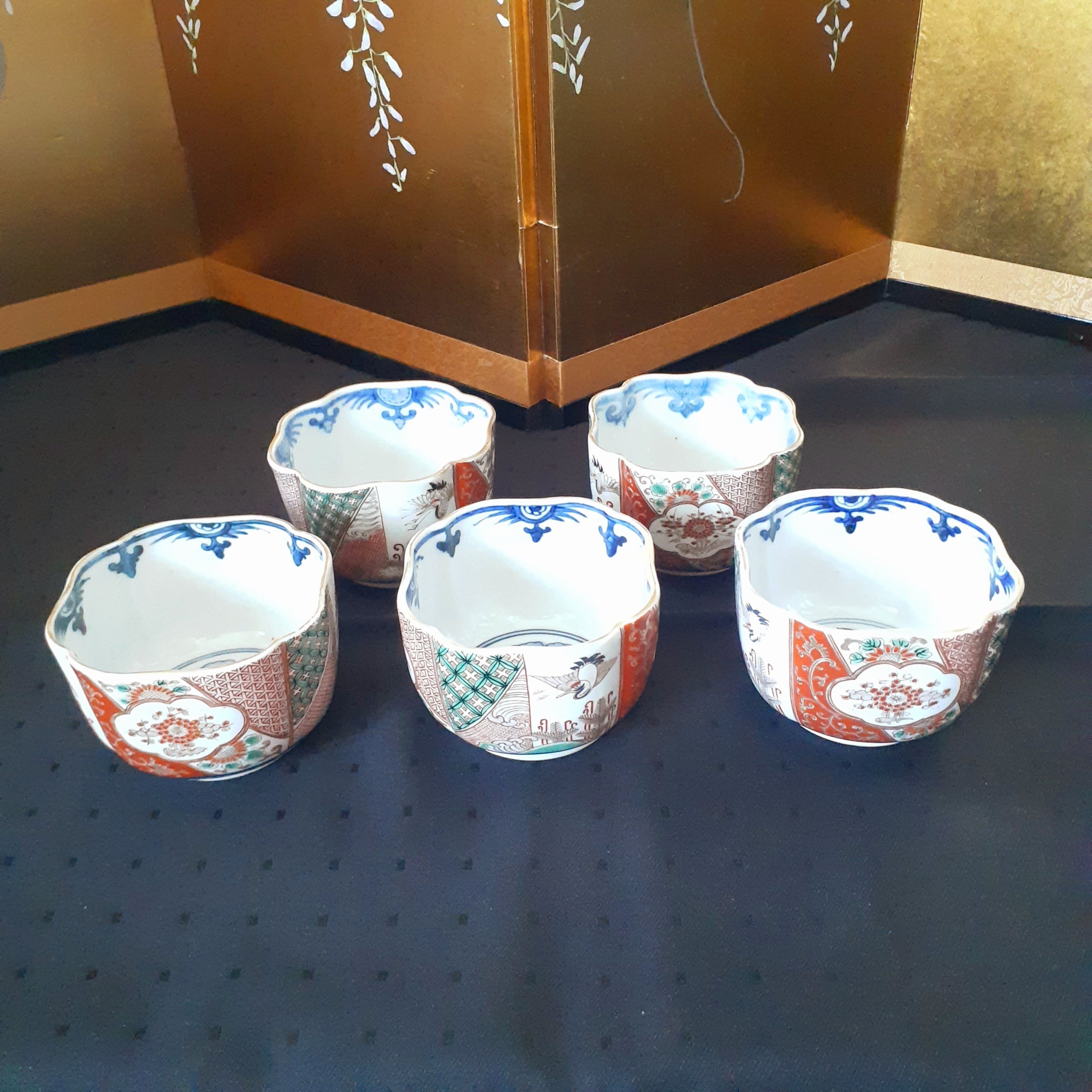 古染写 染付琵琶形皿 平向付 残り1客あり | 骨董セレクトショップ