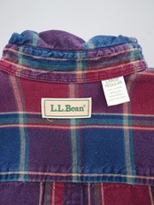 70s-80s L.L.Bean  Flannel plaid shirt