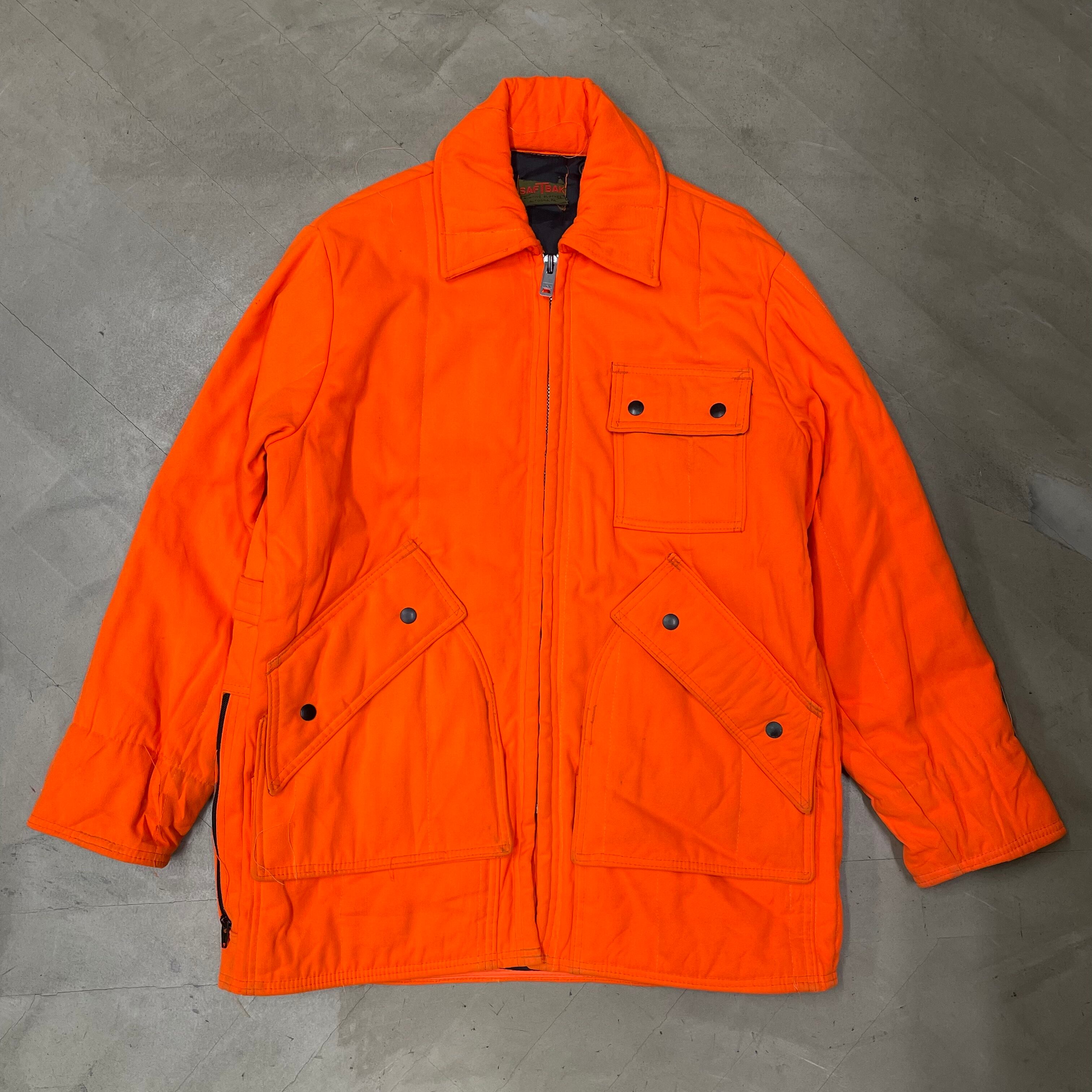 70s 80s SAFTBAK USA製 オレンジ ジャケット 80s SAFTBAK ハンティングジャケット オレンジ サフトバック